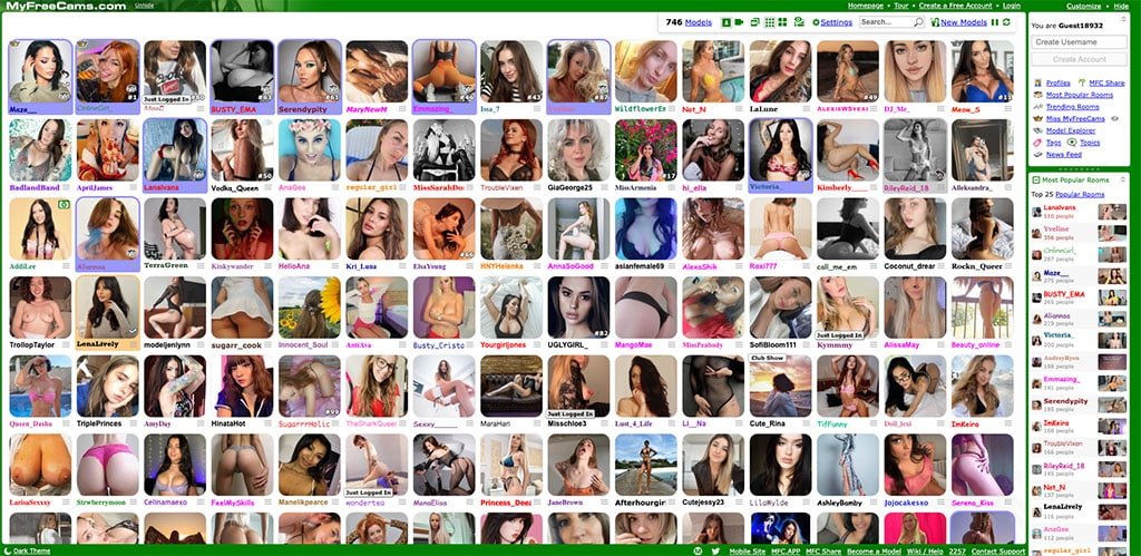 Viele Stars der Chance finden sich beim Anbieter "MyFreeCams"