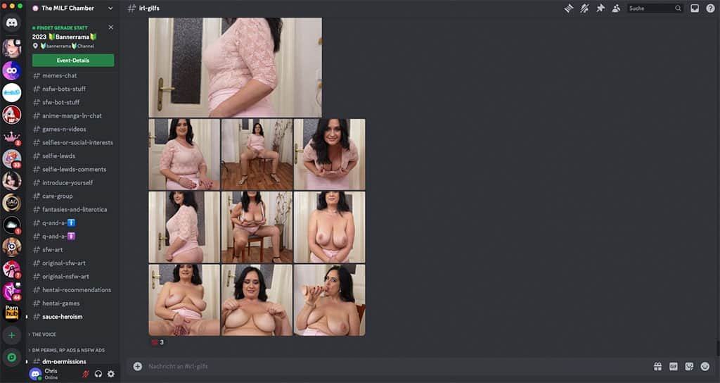 Der NSFW Server "The MILF Chamber"